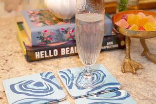 Oyster Twist Coastal Coasters – Set of 4
