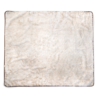 PupProtector™ Summer Short Fur Waterproof Throw Blanket – White with Brown Accents