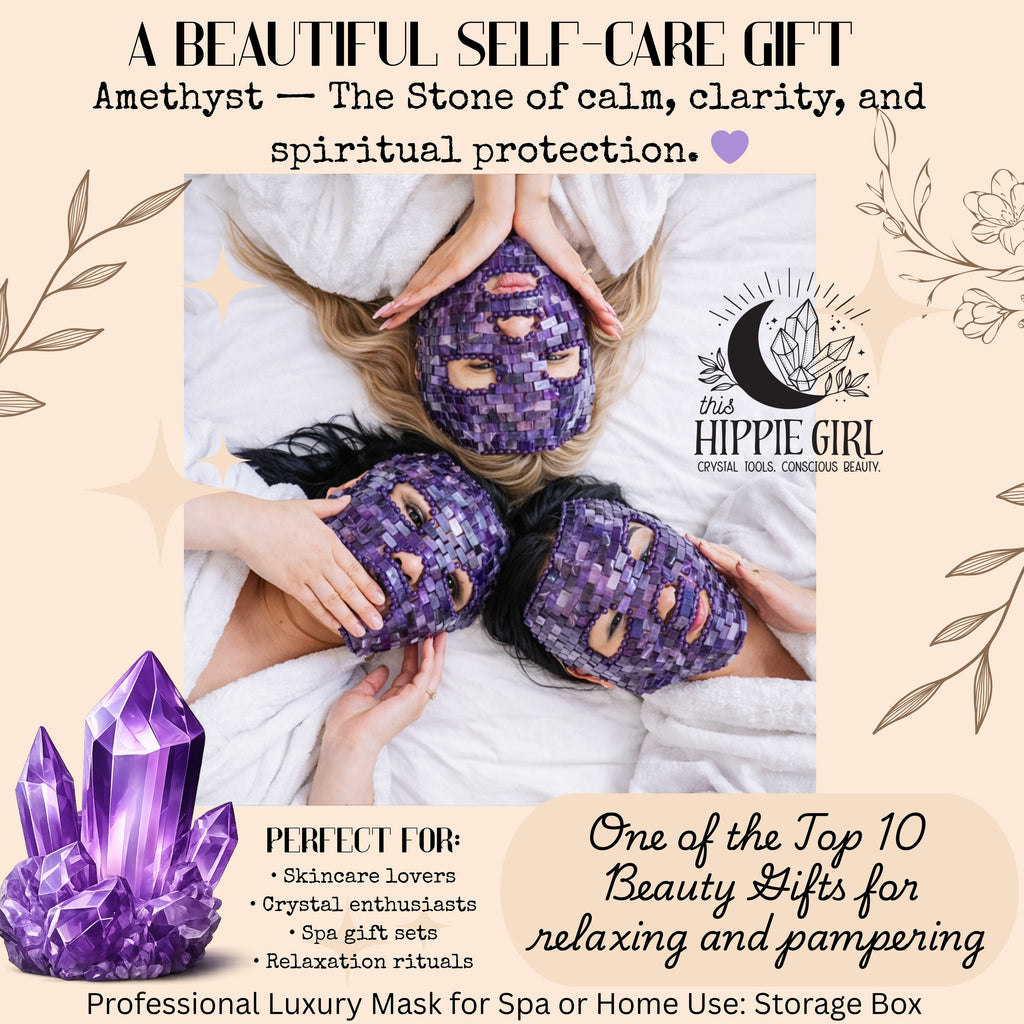 Amethyst Crystal Face Mask – Luxury Cooling Spa & Skincare Ritual
