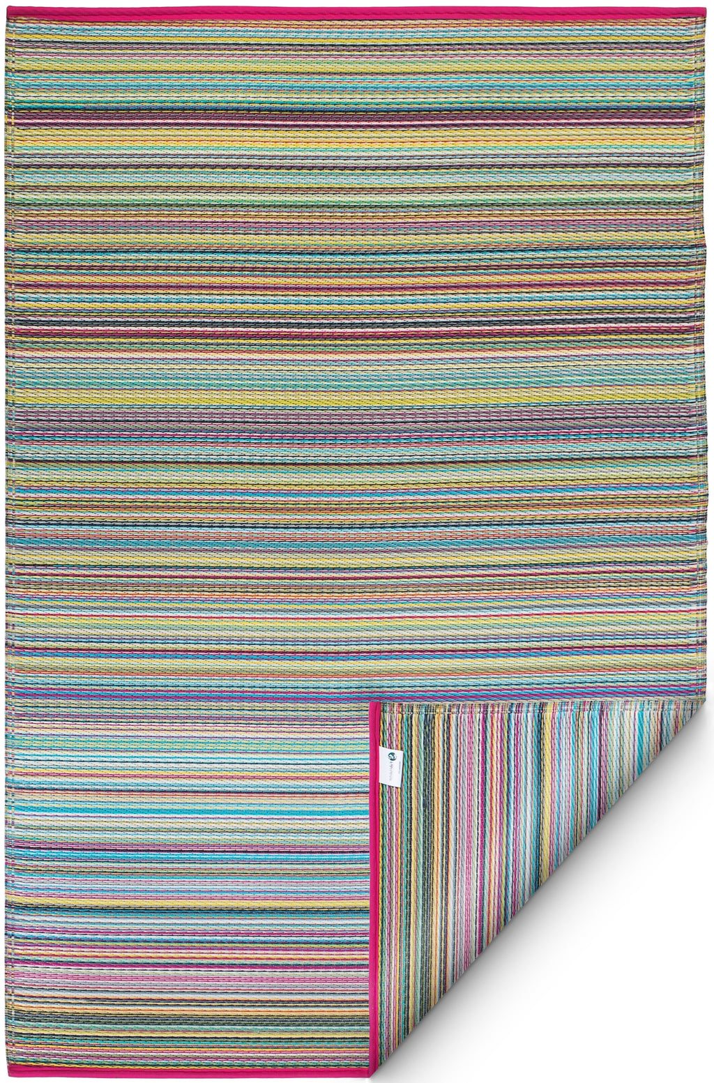 Cancun Striped Reversible Outdoor Patio Rug