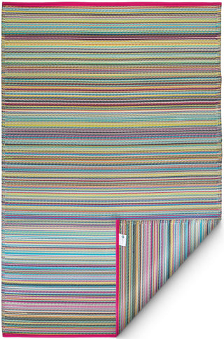 Cancun Striped Reversible Outdoor Patio Rug