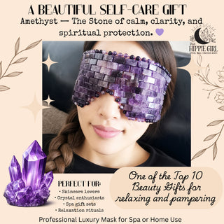 Midnight Amethyst Crystal Eye Mask – Cooling Gemstone Spa Ritual