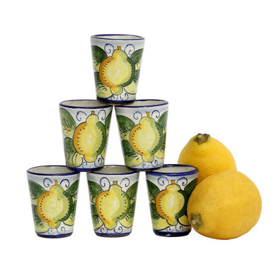 LIMONCELLO: Limoncello Shot Cups (Set of six.)