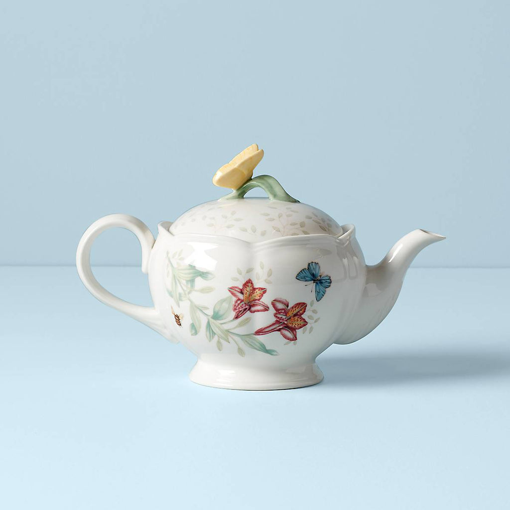 Lenox Butterfly Meadow Teapot, porcelain (view 2)