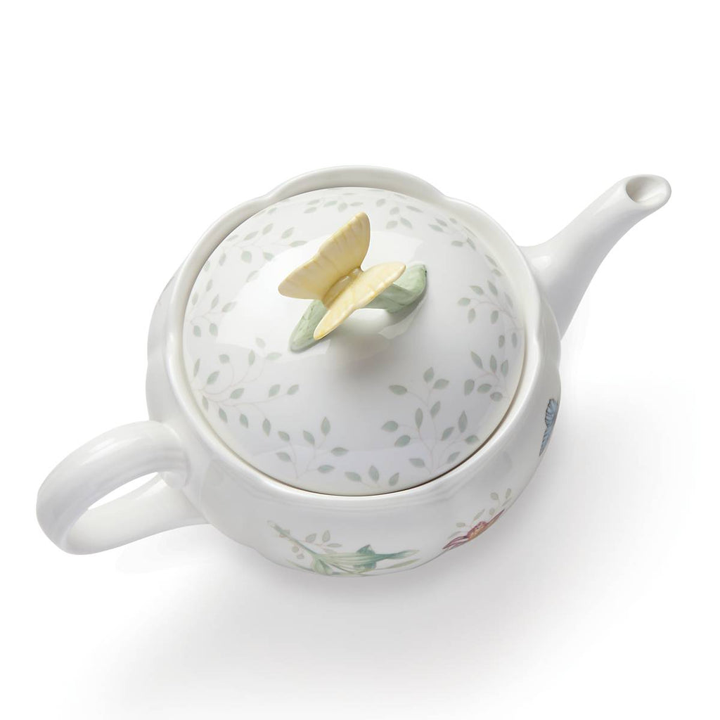 Lenox Butterfly Meadow Teapot, porcelain (view 4)