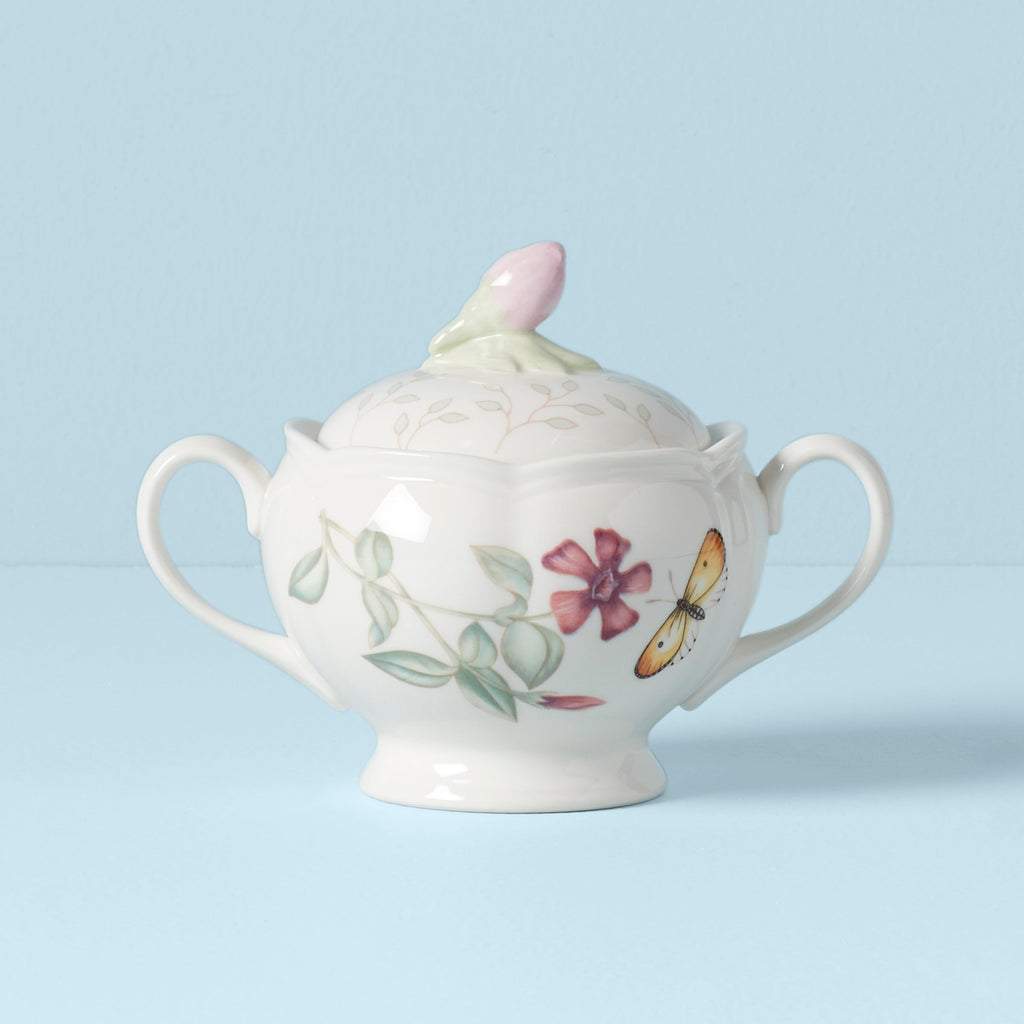 Lenox Butterfly Meadow Sugar Bowl, porcelain
