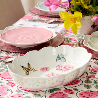 Lenox Butterfly Meadow Scalloped Oval Baker, porcelain (view 3)