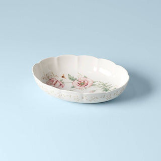 Lenox Butterfly Meadow Scalloped Oval Baker, porcelain