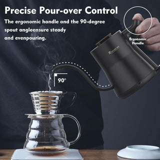 Gooseneck Electric Pour-Over Kettle – Stainless Steel Fast Boil Tea & Coffee Kettle