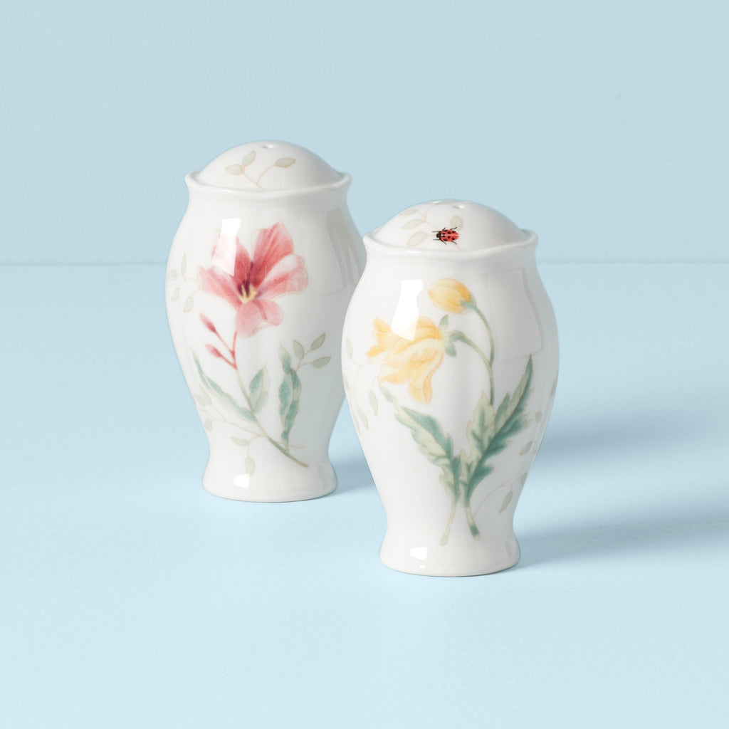 Lenox Butterfly Meadow Salt & Pepper Shaker Set, porcelain