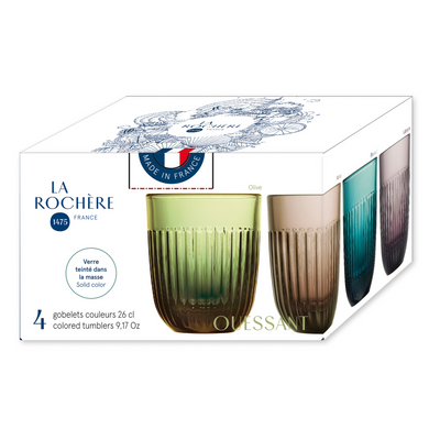 Ouessant Assorted Colored Tumblers – Set of 4