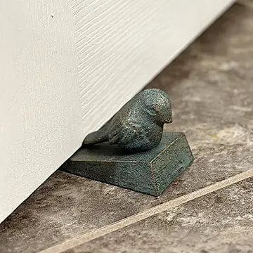 Heavy Recycled Iron Door Stop with Vintage Finish