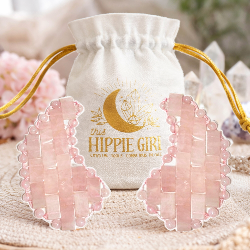 Rose Quartz Under Eye Mask – Cooling Crystal Eye Mask Set
