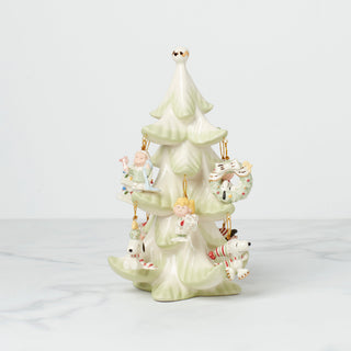 Lenox Snoopy & Friends Christmas 11-Piece Mini Ornament & Tree Set, porcelain (view 2)