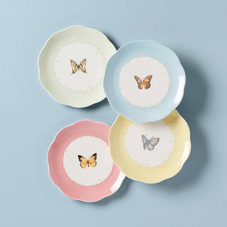 Lenox Butterfly Meadow 4-Piece Dessert Set, porcelain