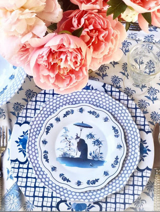 Blue & White Figurine Melamine Dinnerware Collection