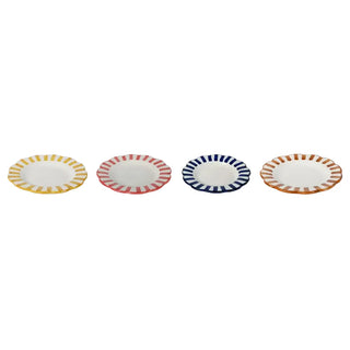Ceramic Yellow Stripe Salad Plate