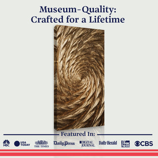 Gold Spiral Abstract Wall Art