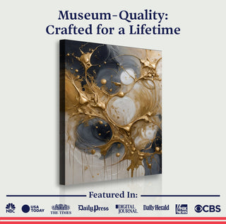 Black and Gold Splash Wall Art