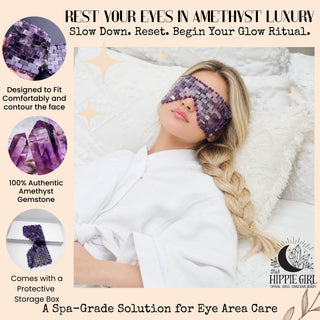 Midnight Amethyst Crystal Eye Mask – Cooling Gemstone Spa Ritual