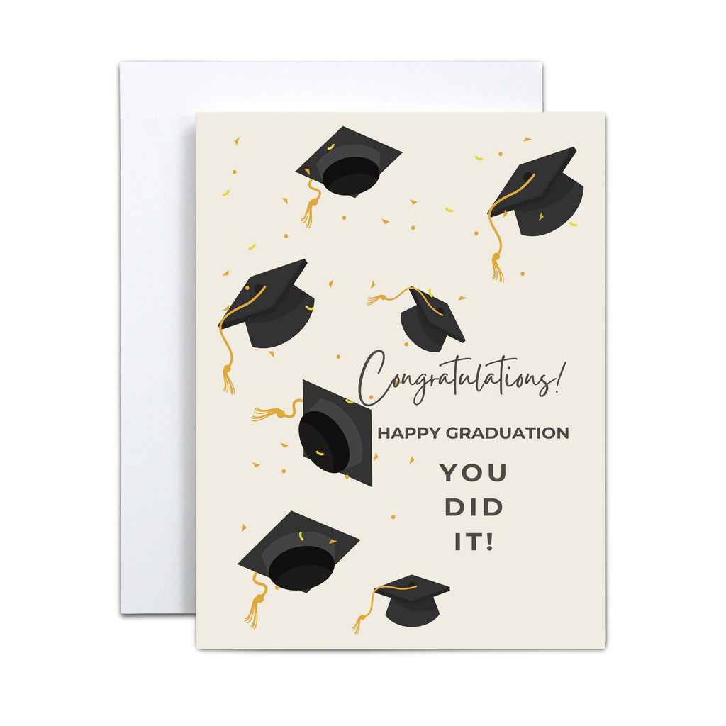 Graduation Caps Congratulations Greeting Card