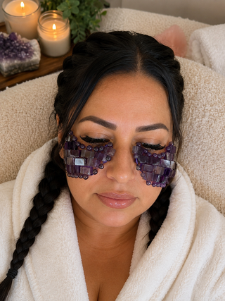 Amethyst Under Eye Mask – Cooling Crystal Eye Mask Set