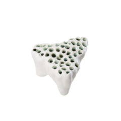 Etna Stoneware Tulipiere - White/Metallic