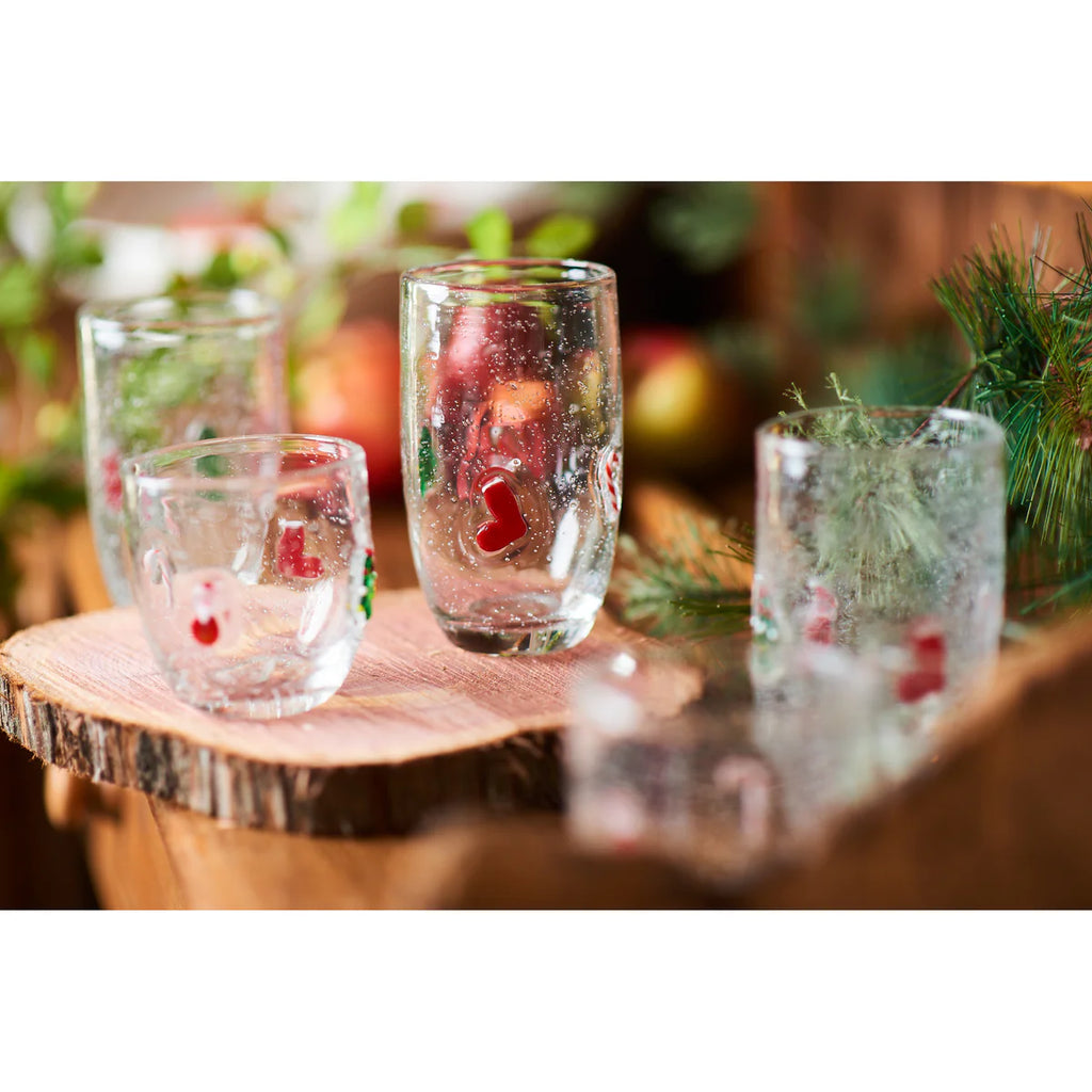 Jingle Bubble-Glass Double Old Fashioned/Highball, Set of 4