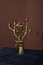 Antiqued Metal Reindeer Head Candelabra