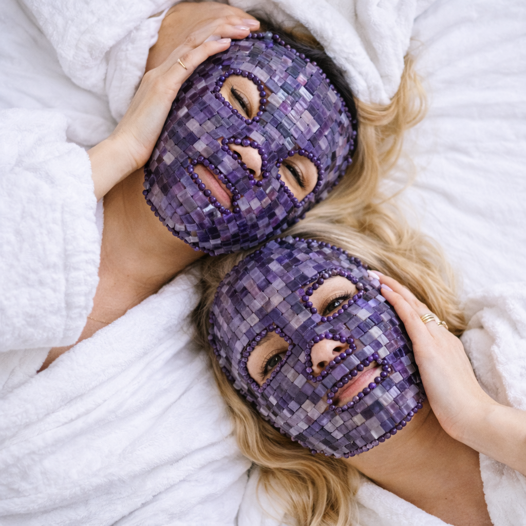 Amethyst Crystal Face Mask – Luxury Cooling Spa & Skincare Ritual