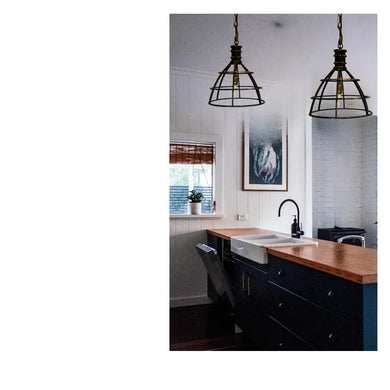 Rustic Iron Pendant Light with Adjustable Chain