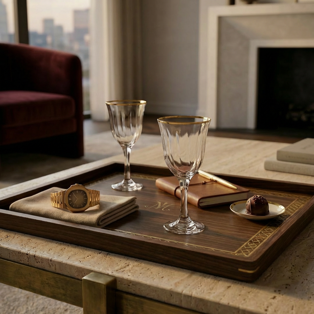 Elegant Water Glasses with Delicate Gold Accents – Set of 6