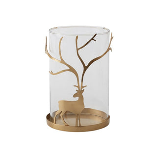 Chital Deer Glass Tabletop Votive Candleholder