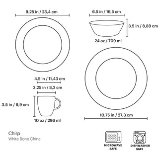 Lenox Chirp 4-Piece Place Setting, porcelain (view 7)