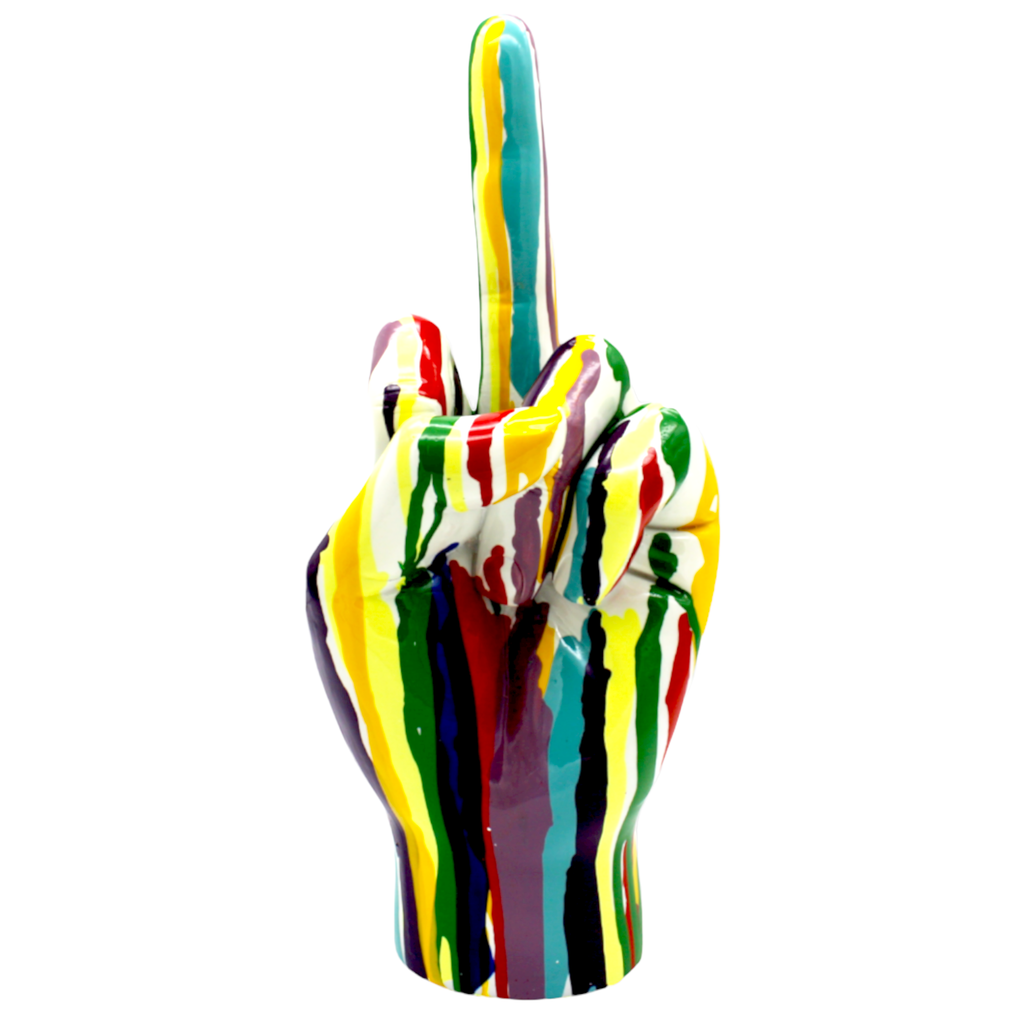 XXL Graffiti Middle Finger Tabletop Sculpture - 11