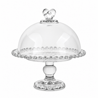 Glass Pedestal Cake Stand with Dome Cover