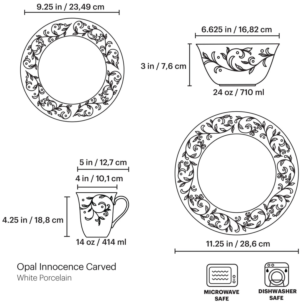 Lenox Opal Innocence Carved 4-Piece Place Setting, porcelain (view 8)