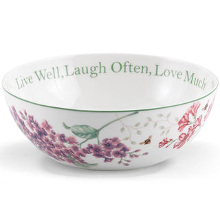 Lenox Butterfly Meadow Large Sentiment Serving Bowl, porcelain (view 3)