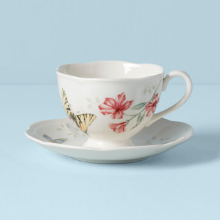Lenox Butterfly Meadow Dragonfly Cup & Saucer, porcelain