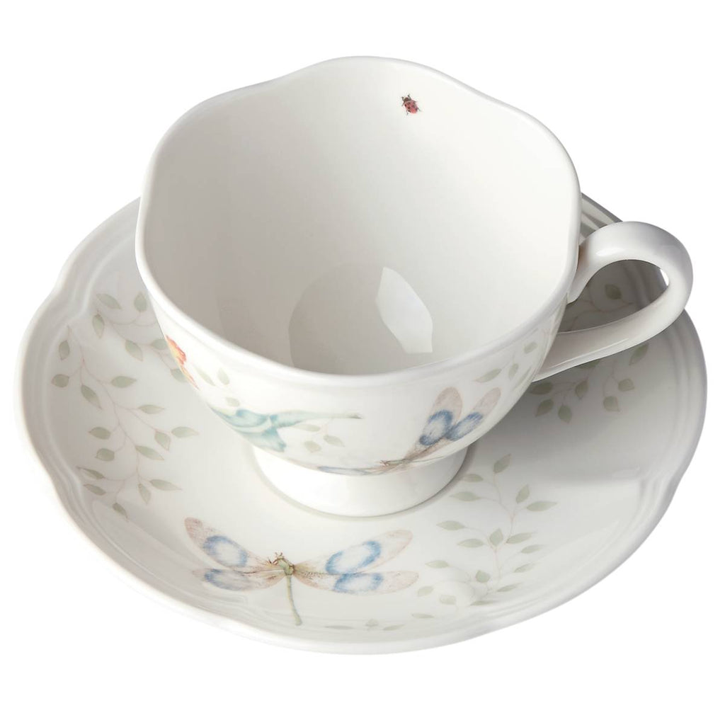 Lenox Butterfly Meadow Dragonfly Cup & Saucer, porcelain (view 3)