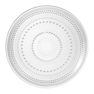 Clear Glass Hobnail Dinner Plates Set of 4 – Classic Textured Charger Plates for Dining Decor