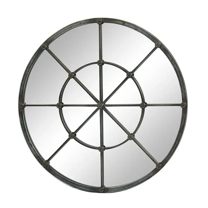 Vintage-Style Victorian Cast Iron Wall Mirror