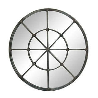 Vintage-Style Victorian Cast Iron Wall Mirror