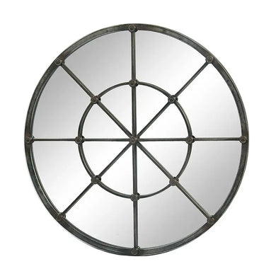 Vintage-Style Victorian Cast Iron Wall Mirror