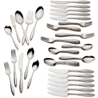 Lenox Sculpt 65-Piece Flatware Set, 18/10 stainless steel (view 2)