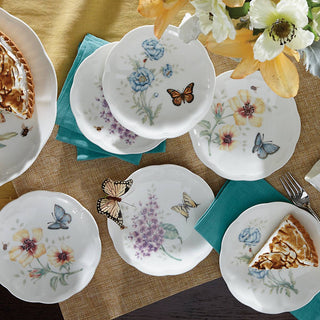 Lenox Butterfly Meadow 6-Piece Tidbit Plate Set, porcelain (view 3)