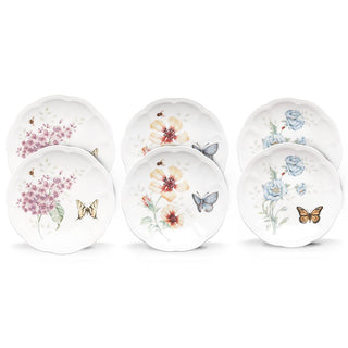 Lenox Butterfly Meadow 6-Piece Tidbit Plate Set, porcelain (view 4)
