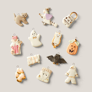 Lenox Trick or Treat 12-Piece Mini Ornament Set, porcelain
