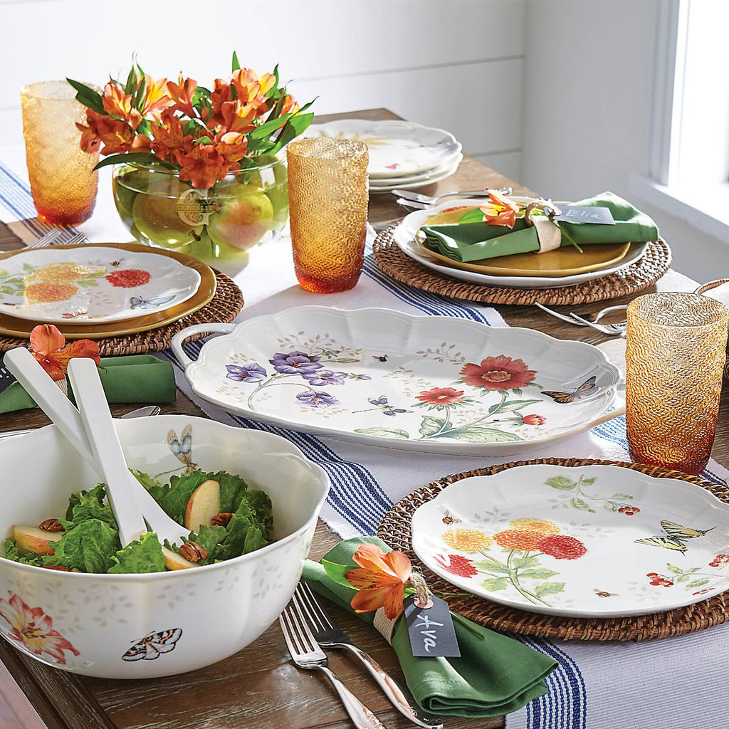 Lenox Butterfly Meadow Salad Bowl & Servers, porcelain (view 5)