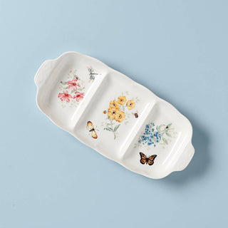 Lenox Butterfly Meadow Divided Serving Dish, porcelain